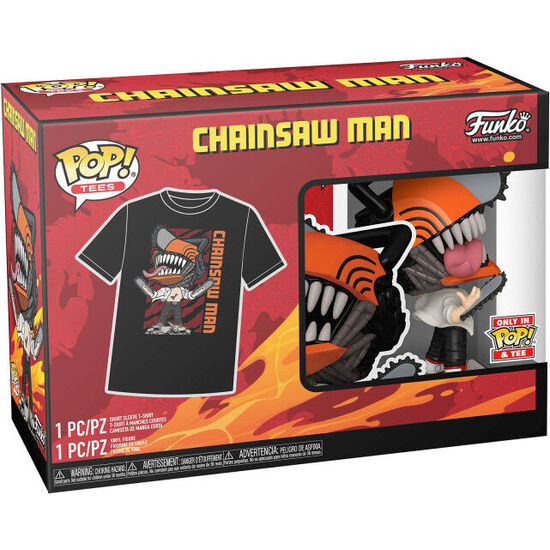 SET FIGURA POP &#38; TEE LEAPING CHAINSAW MAN image 1