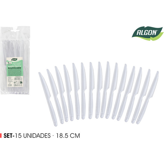 SET15 CUCHILLOS MESA 18.5CM ALGON image 0