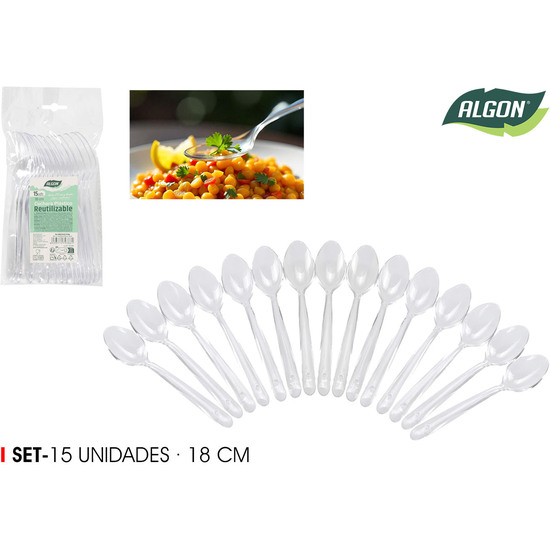 SET15 CUCHARAS MESA 18CM ALGON image 0
