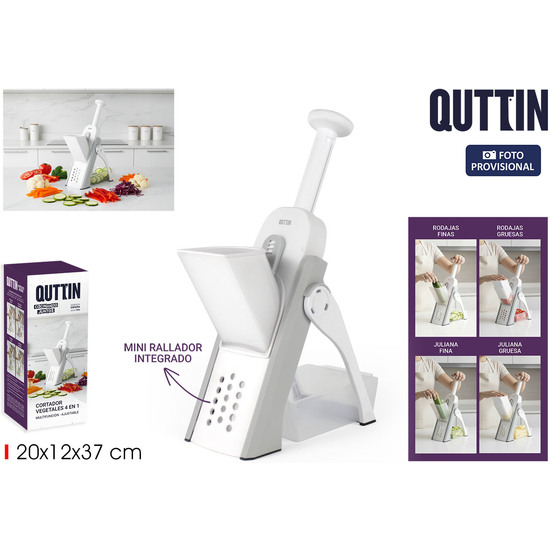 CORTADOR VERDURAS VERTICAL 4 EN 1 QUTTIN image 0