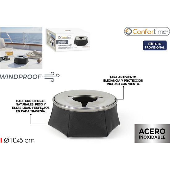 CENICERO EXTERIOR WINDPROOF 10CM CONFORTIME image 0