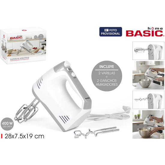 BATIDORA ELECTRICA C/VARILLAS 300W BASIC HOME image 0