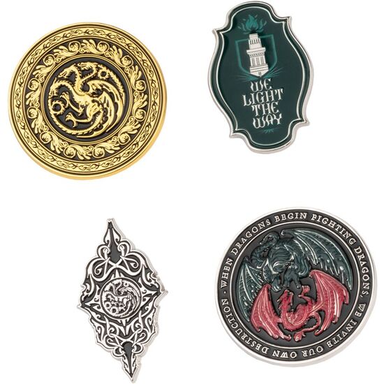 BLISTER SET 4 PINS JUEGO DE TRONOS LA CASA DEL DRAGON image 0