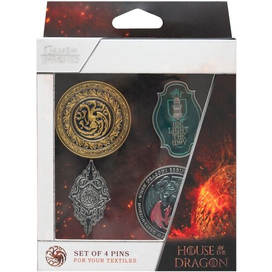 BLISTER SET 4 PINS JUEGO DE TRONOS LA CASA DEL DRAGON image 1