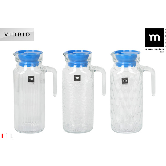 JARRA VIDRIO C/TAPA 1L KESARE  MD image 0