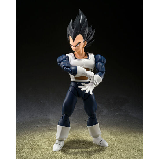 FIGURA S.H FIGUARTS VEGETA OLD VATTLE CLOTHES DRAGON BALL Z 14CM image 0
