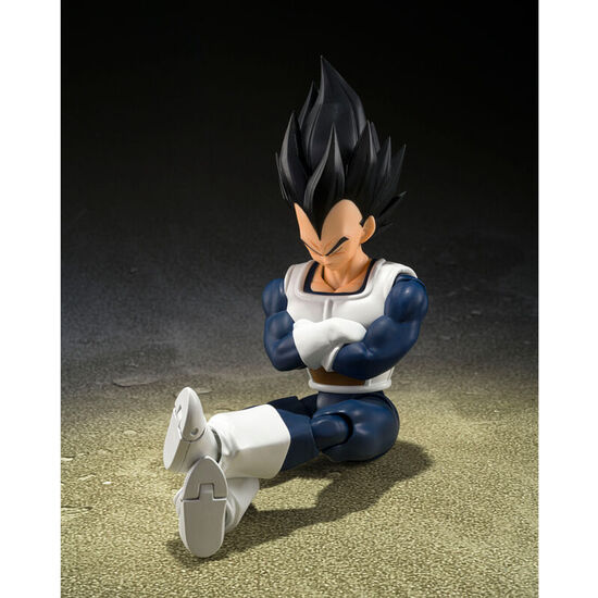 FIGURA S.H FIGUARTS VEGETA OLD VATTLE CLOTHES DRAGON BALL Z 14CM image 1