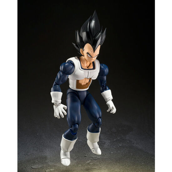 FIGURA S.H FIGUARTS VEGETA OLD VATTLE CLOTHES DRAGON BALL Z 14CM image 2