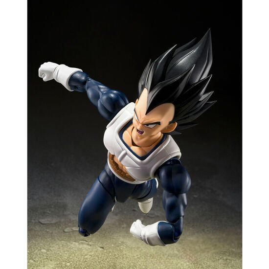 FIGURA S.H FIGUARTS VEGETA OLD VATTLE CLOTHES DRAGON BALL Z 14CM image 3