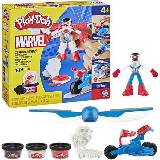 MOTO CORTADORA DEL CAPITAN AMERICA MARVEL PLAY-DOH image 0