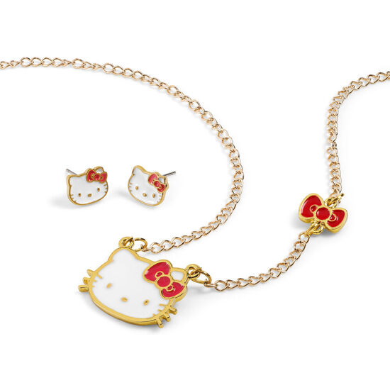 SET COLGANTE + PENDIENTES HELLO KITTY image 0