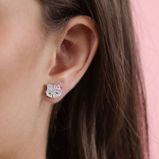 PENDIENTES HELLO KITTY PLATA image 2