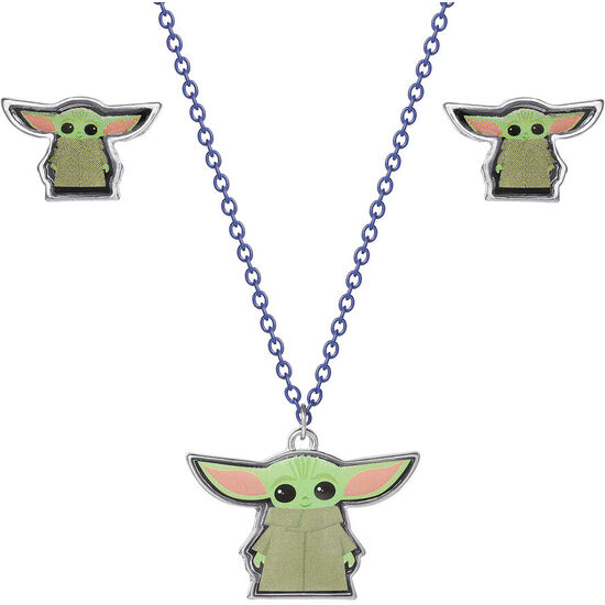 SET COLGANTE + PENDIENTES BABY YODA STAR WARS image 0