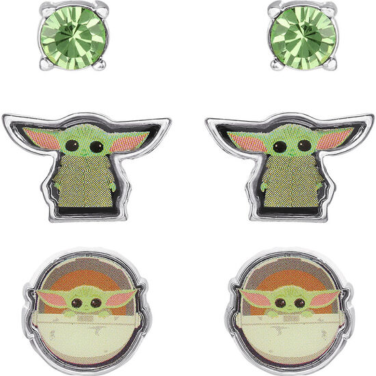 SET 3 PARES DE PENDIENTES BABY YODA STAR WARS image 0