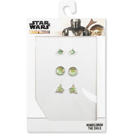 SET 3 PARES DE PENDIENTES BABY YODA STAR WARS image 1