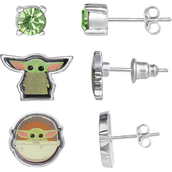 SET 3 PARES DE PENDIENTES BABY YODA STAR WARS image 2