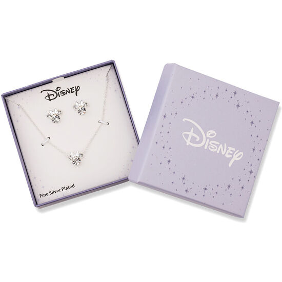 SET COLGANTE + PENDIENTES MINNIE DISNEY PLATA image 1