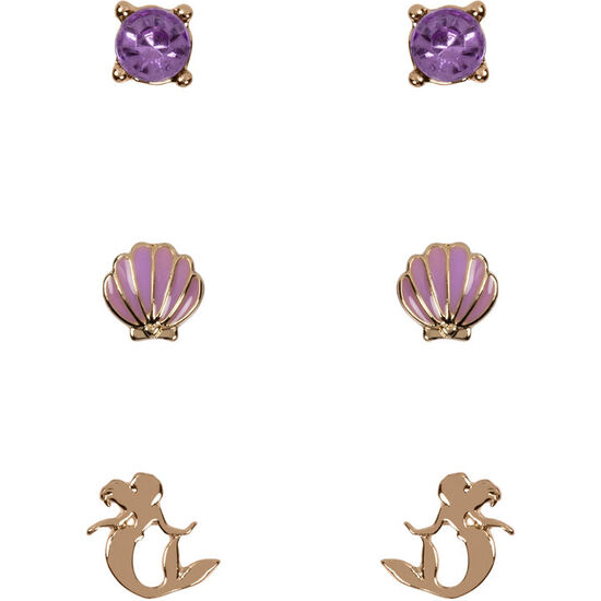 SET 3 PARES DE PENDIENTES LA SIRENITA DISNEY image 0