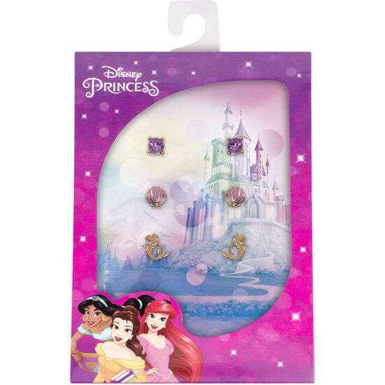 SET 3 PARES DE PENDIENTES LA SIRENITA DISNEY image 1