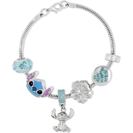 PULSERA CHARM STITCH DISNEY PLATA image 0