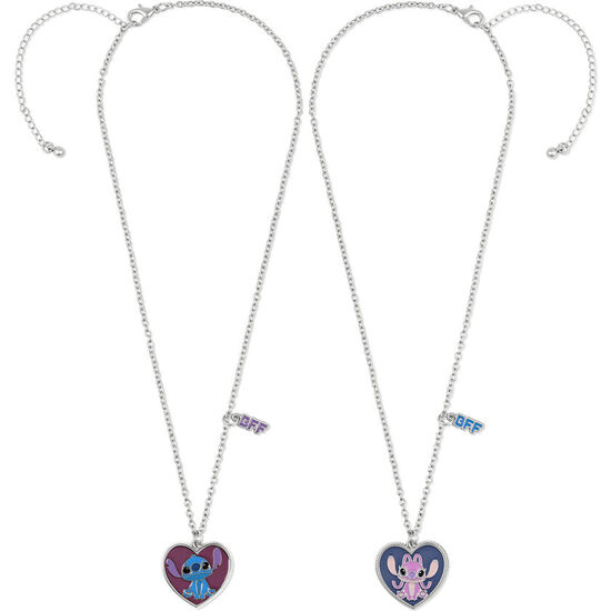 SET 2 COLGANTES ANGEL &#38; STITCH DISNEY image 1