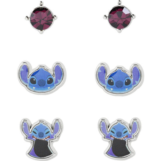 SET 3 PARES DE PENDIENTES STITCH DISNEY image 0