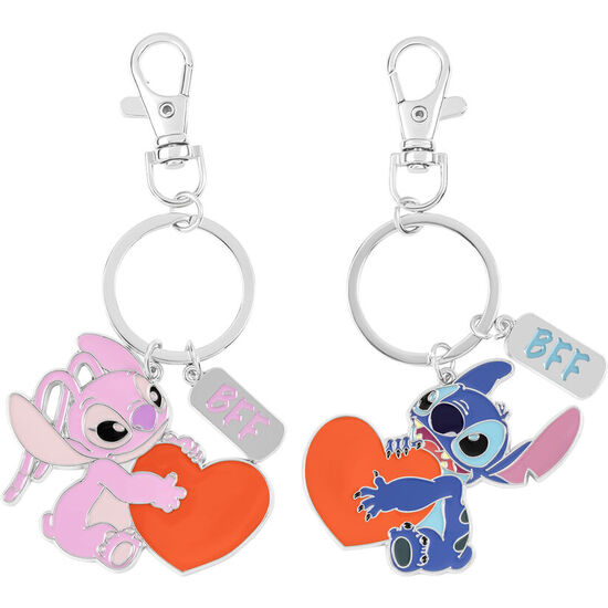 SET 2 LLAVEROS ANGEL & STITCH DISNEY image 0