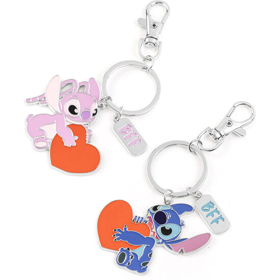 SET 2 LLAVEROS ANGEL & STITCH DISNEY image 1