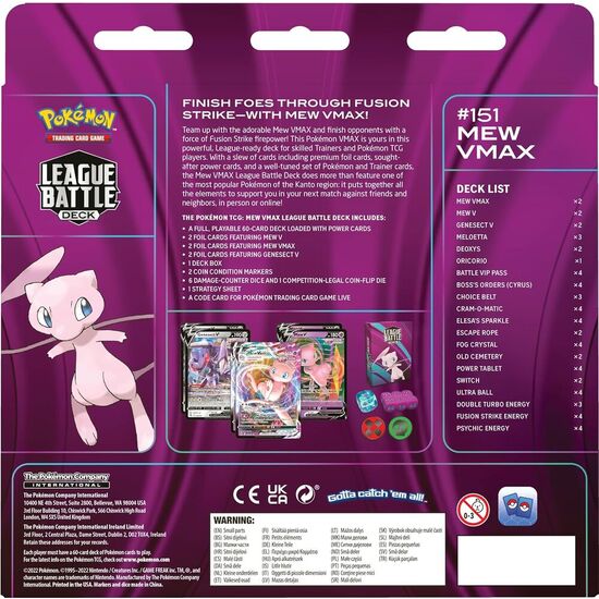 BARAJA JUEGO CARTAS COLECCIONABLES MEW VMAX POKEMON INGLES image 1