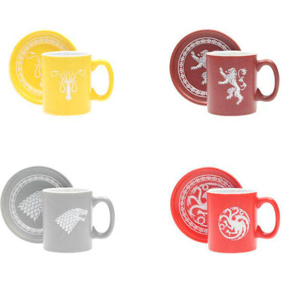 SET 4 MINI TAZAS ESPRESSO EMBLEMAS JUEGO DE TRONOS image 0