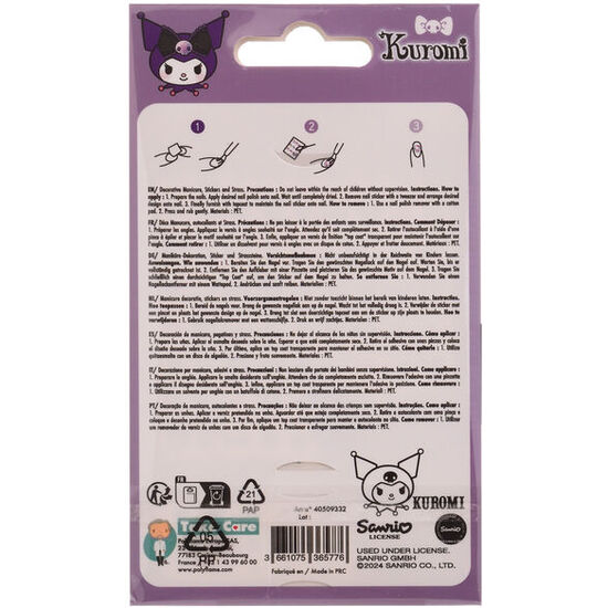 BLISTER PEGATINAS CORPORALES KUROMI HELLO KITTY image 2