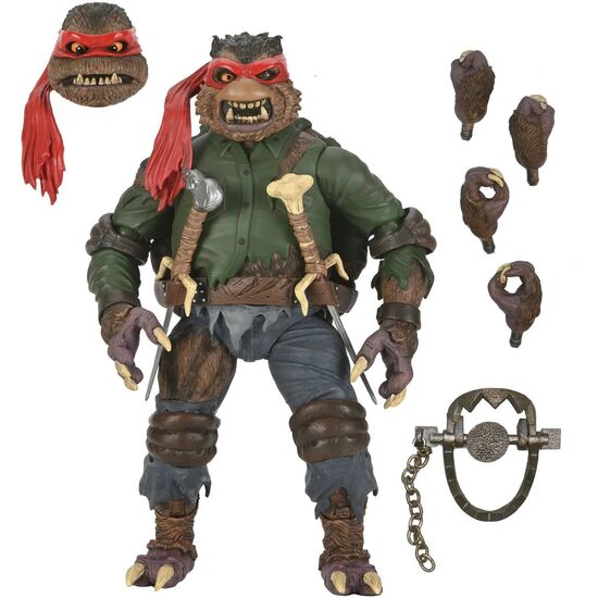 FIGURA ULTIMATE RAPHAEL AS THE WOLFMAN UNIVERSAL MONSTERS TORTUGAS NINJA 18CM image 1