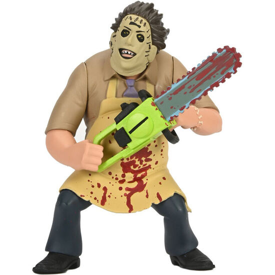 FIGURA LEATHERFACE BLOODY TEXAS CHAINSAW MAN MASSACRE 50TH ANNIVERSARY TOONY TERRORS 15CM image 0