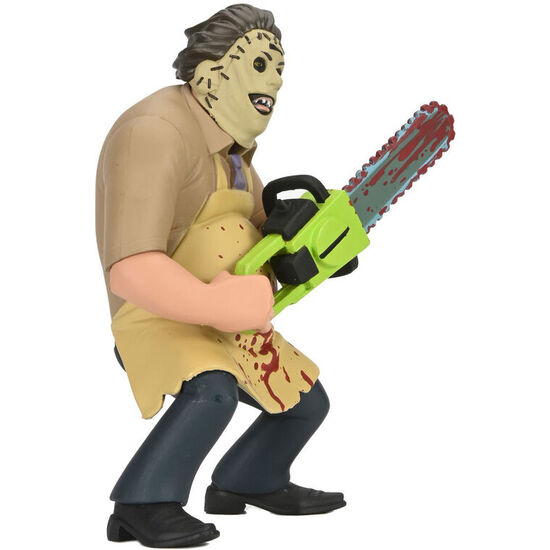 FIGURA LEATHERFACE BLOODY TEXAS CHAINSAW MAN MASSACRE 50TH ANNIVERSARY TOONY TERRORS 15CM image 1