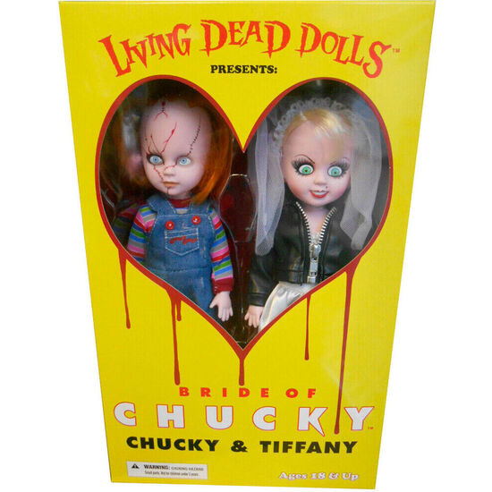 SET 2 MUÃ±ECOS CHUCKY AND TIFANNY LIVING DEAD DOLLS 25CM image 0