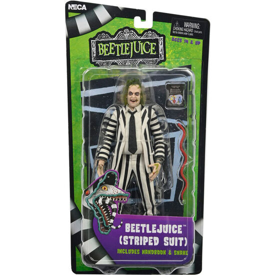 FIGURA BEETLEJUICE 1988 BLACK AND WHITE STRIPED SUIT BEETLEJUICE 18CM image 2