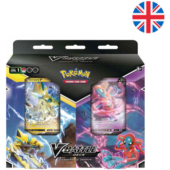 V BATTLE DECK JUEGO CARTAS COLECCIONABLES DEOXYS VS ZERAORA POKEMON INGLES image 0