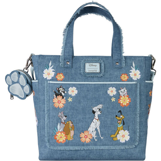 BOLSO MOCHILA + MONEDERO DENIM DISNEY LOUNGEFLY image 0