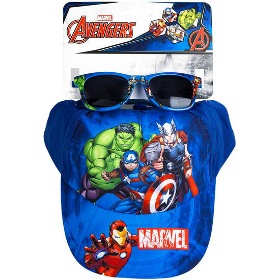 SET GORRA + GAFAS SOL VENGADORES AVENGERS MARVEL image 0
