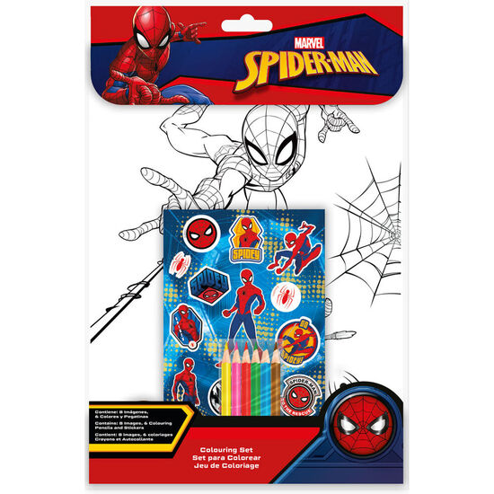 SET COLOREAR + PEGATINAS SPIDERMAN MARVEL image 0