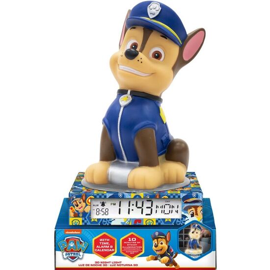 LAMPARA 3D CON DESPERTADOR PATRULLA CANINA PAW PATROL image 1