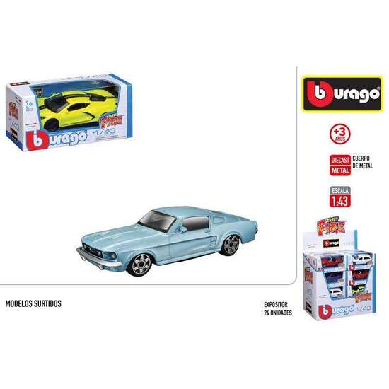 COCHE METAL STREET FIRE ESCALA 1:43. - MODELOS SURTIDOS image 0