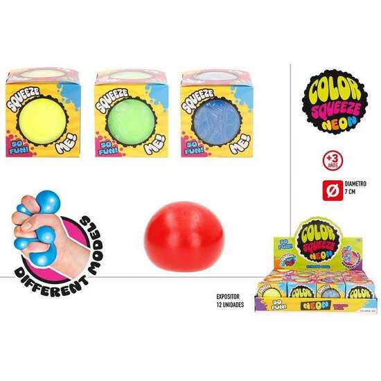 BOLA ANTI STRESS SQUEEZY DIAMETRO7 CM - MODELOS SURTIDOS image 0
