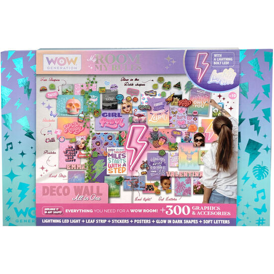 KIT DECORACION LUZ LED + GRAFICOS Y ACCESORIOS WOW GENERATION image 0