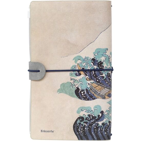 CUADERNO DE VIAJE LA GRAN OLA DE KANAGAWA HOKUSAI image 1