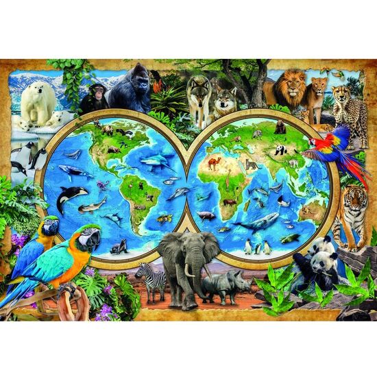 PUZZLE SUPER EL MARAVILLOSO MUNDO ANIMAL 300PZS image 0