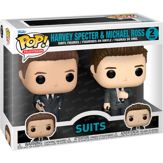 BLISTER 2 FIGURAS POP SUITS HARVEY SPECTER & MICHAEL ROSS image 0