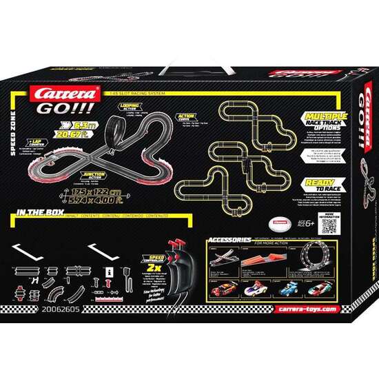PISTA CARRERA GO SPEED ZONE (F1 FERRARI HAMILTON+F1 RED BULL VERSTAPPEN) 6,3M image 0