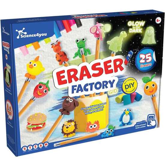 JUEGO FÁBRICA DE GOMAS DE  BORRAR. CREA GOMAS DE BORRAR EN MINIATURA DE INFINITAS FORMAS. 29X30X6 CM image 0