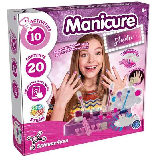 JUEGO STUDIO DE MANICURA. HAZ TU ESMALTE DE COLORES Y PERSONALIZA TUS UÑAS CON PEGATINAS. 29X30X6 CM image 0